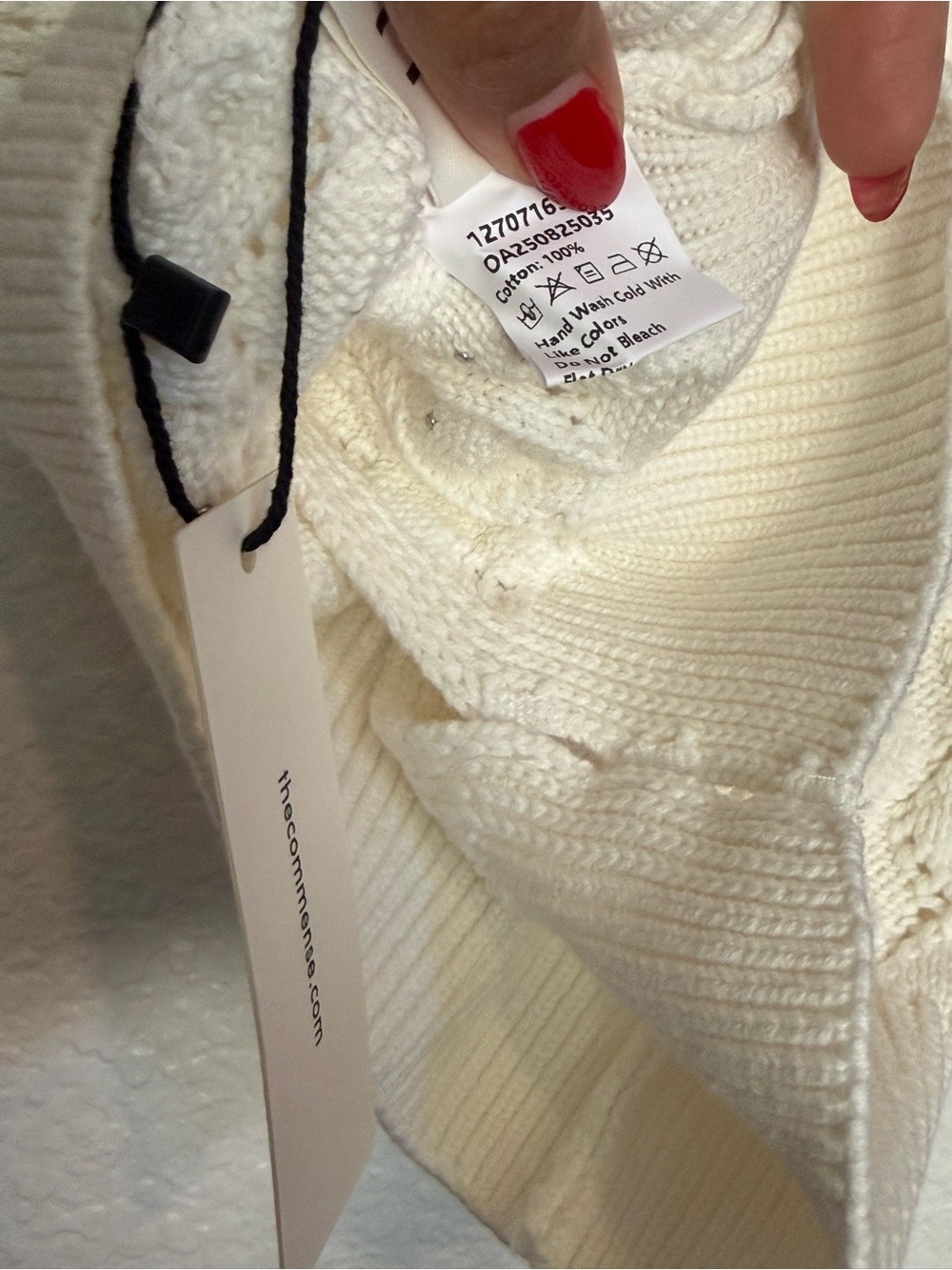 Commense Backless Pearl-Embellished Knit Sweater - Picture 6 of 8